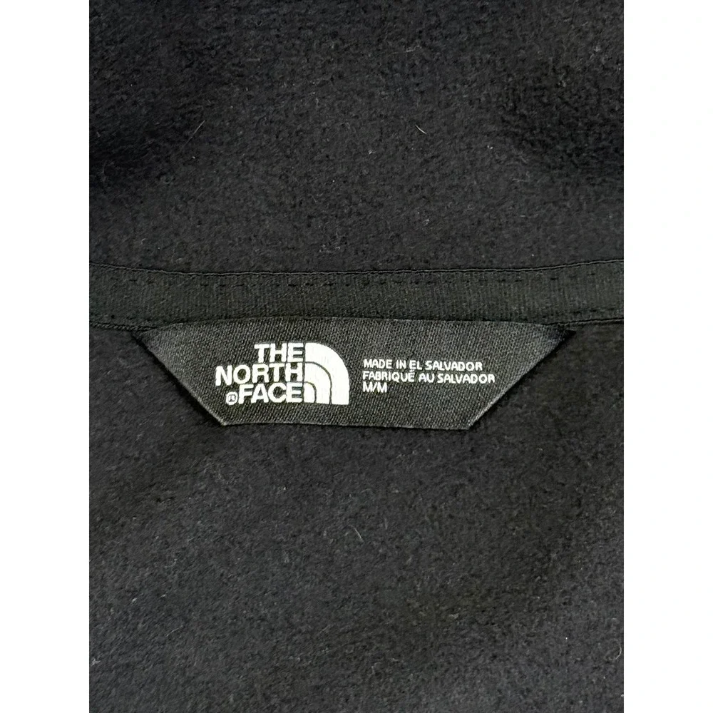 The North Face Men's Medium‎ Full Zip Fleece Jacket Black Grey Embroidered Logo